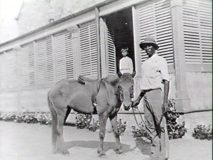 Man, boy and pony, Territory Stories, Libraries and Archives NT
 