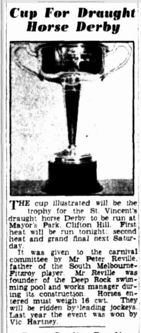 The Cup for Draught Horse Derby , 1945