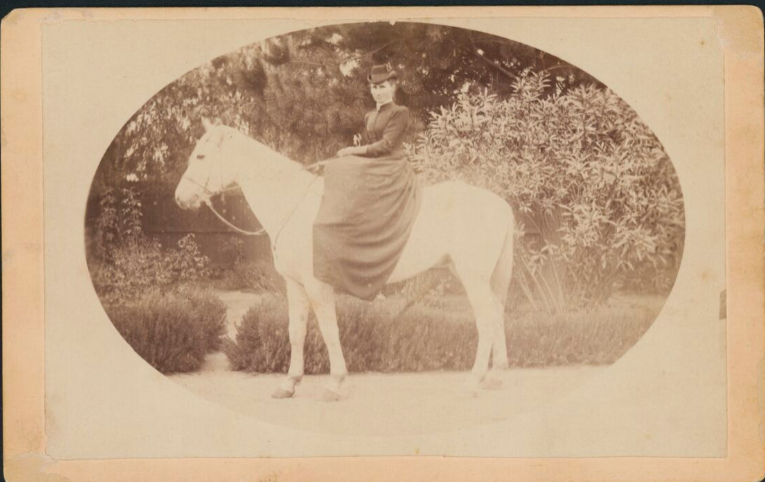 Photo of Ellen Kelly on horseback