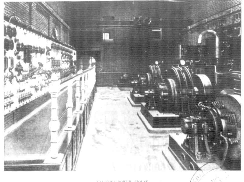 Newspaper photo of the Ballarat electric tram powerhouse in 1905