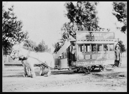 Horse drawn tram in Ballarat