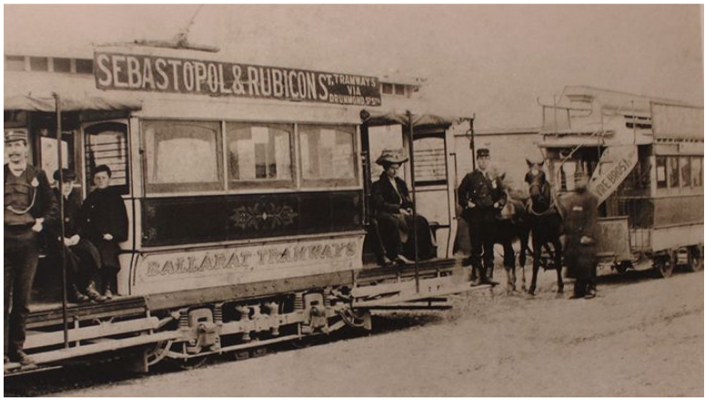 Regional horse tram in Ballarat