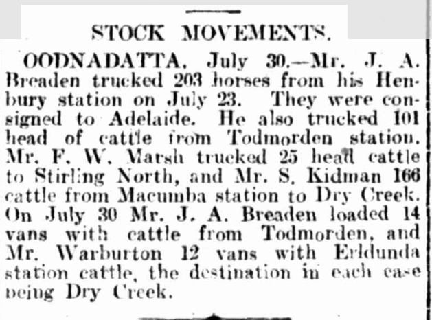 Newspaper article about stock movements on Todmorden station by Joe Breardon