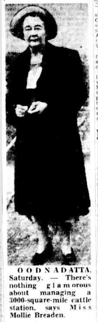 Mollie Breaden, Herald (Melbourne) 18th September 1948