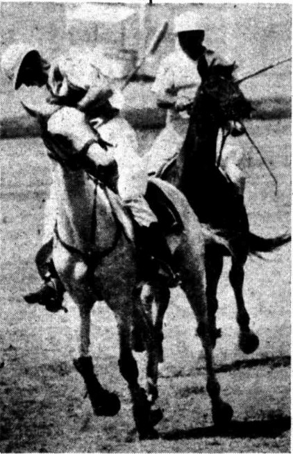 Dudley Farrar playing polo