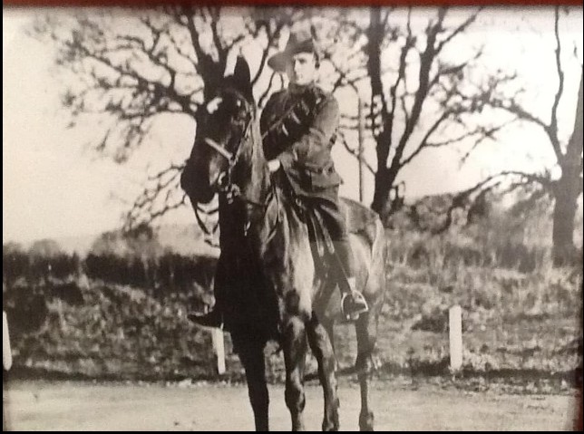 Mounted Light Horseman at Salisbury Plains in England, 1915