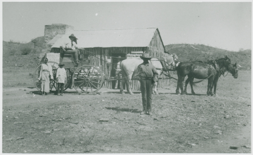 'The Post Office and the Mail Coach.* 1898.' State Library S.A. Richardson had the mail contract Oodnadatta to Arltunga.