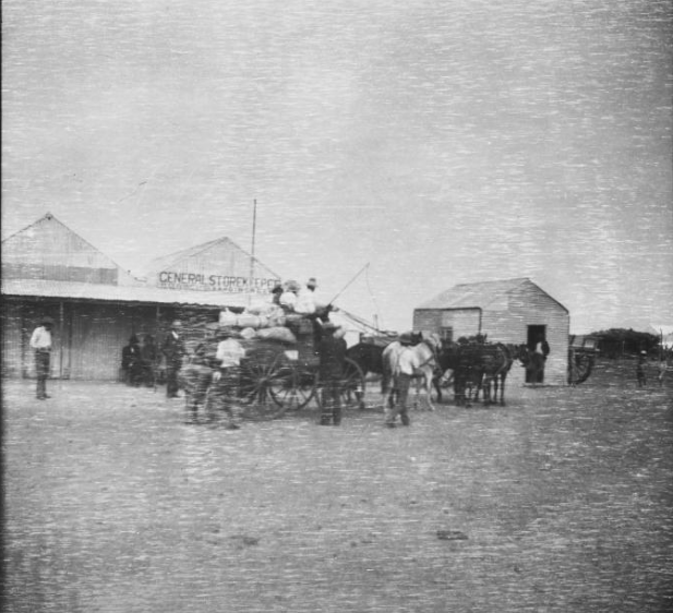 'Royal Mail about to leave Oodnadatta, South Australia, for Arltunga, Northern Territory, photographed by Herbert Basedow, 1903.' National Museum of Australia