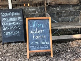 Waler sign at Collingwood stables