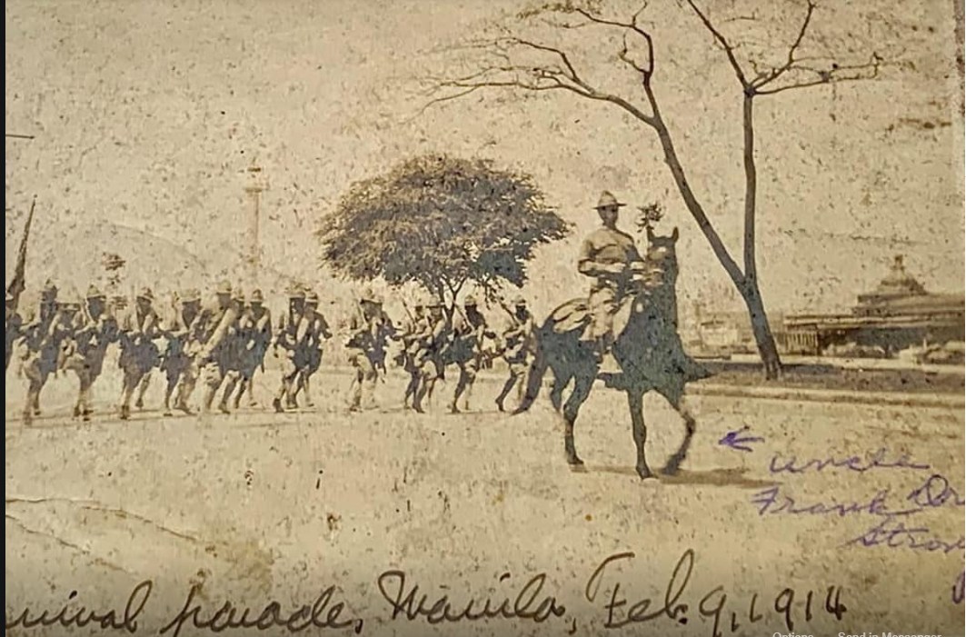 'Arrival parade, Manila. Feb. 1914.' Patricia Boyle Family Collection.