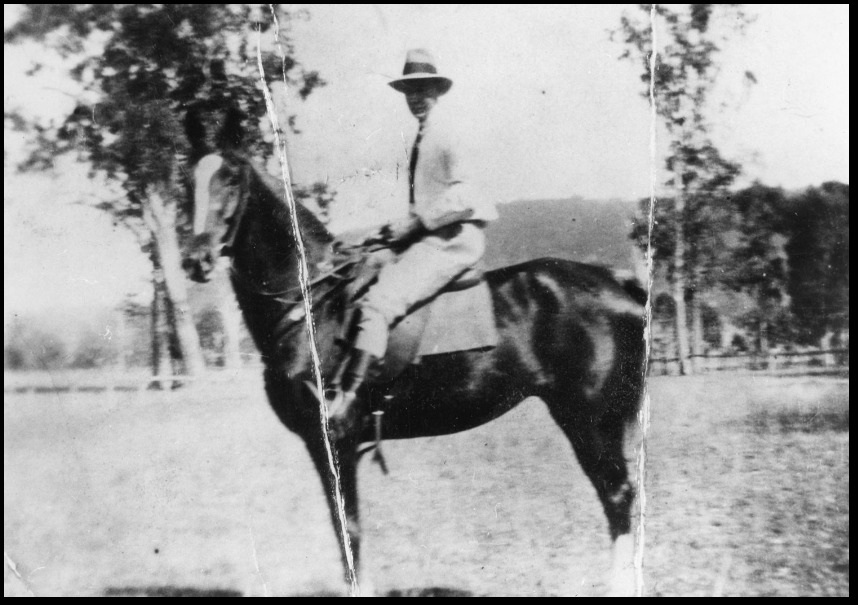 Jack Atkinson, Queensland buckjumping champion, 1920. State Library Qld. Jack was the brother of Joe and was also a good horseman.