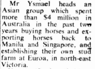 Canberra Times 4th January 1969. Story about some people including Australians being rubbed out of racing in Victoria for two years over fixing a race here.