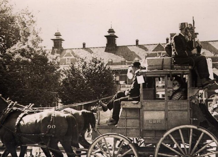 'Gala Day Celebrations, Old Cobb & Co Coach, by Jack Walton, Ballarat, Victoria, circa 1935.' Museums Vic