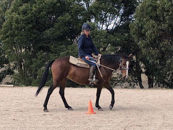 Our first ride, Indi and Angela March 2024