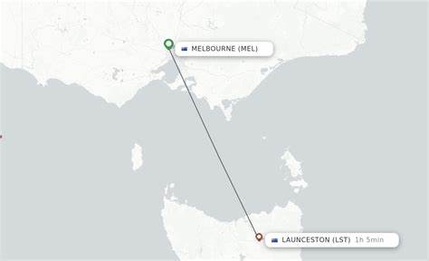 Melbourne to Launceston, flightsfrom.com