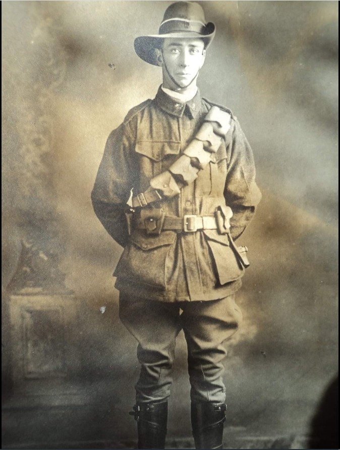 Robert Leslie Busch of Hillston, taken in the 1940's. Leslie had been in the 1st Light Horse in WW1, and after the war took up and farmed a soldier settler block. Simon Andrews' family phot