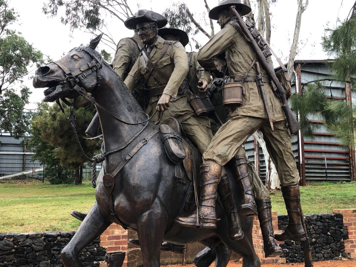 Detail of Bill the Bastard statue at Murrumburrah