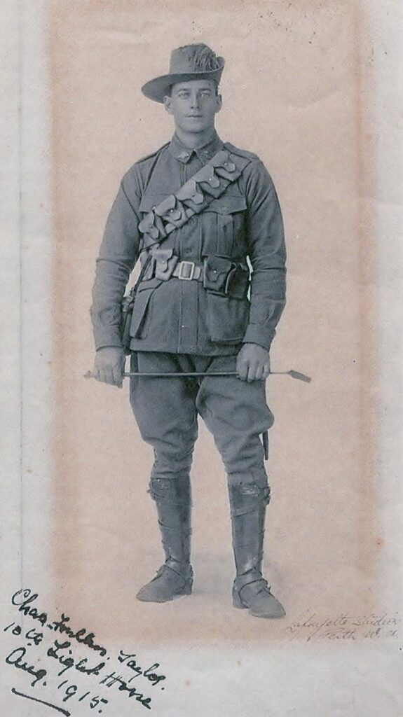 Lieutenant Charles Douglas Foulkes-Taylor of the 10th Light Horse, who captured the grey Arab mare. Photo from the Australian Army Museum of W.A.