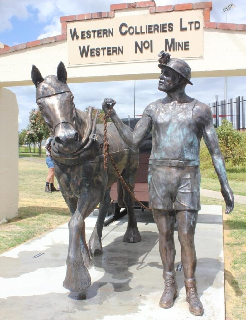 Pit Pony Memorial Statue at Collie, Western Australia, South Western Times photo, 9 February 2025