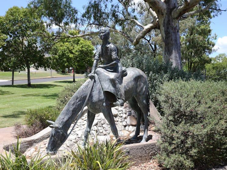 Dorothea MacKellar Memorial statue in Anzac Park, Gunnedah, NSW. Visit NSW website photo.