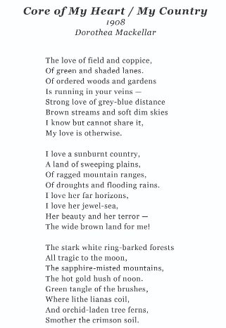 My Country, Dorothea MacKellar