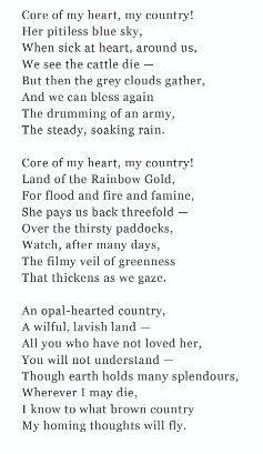 My Country, Dorothea MacKellar