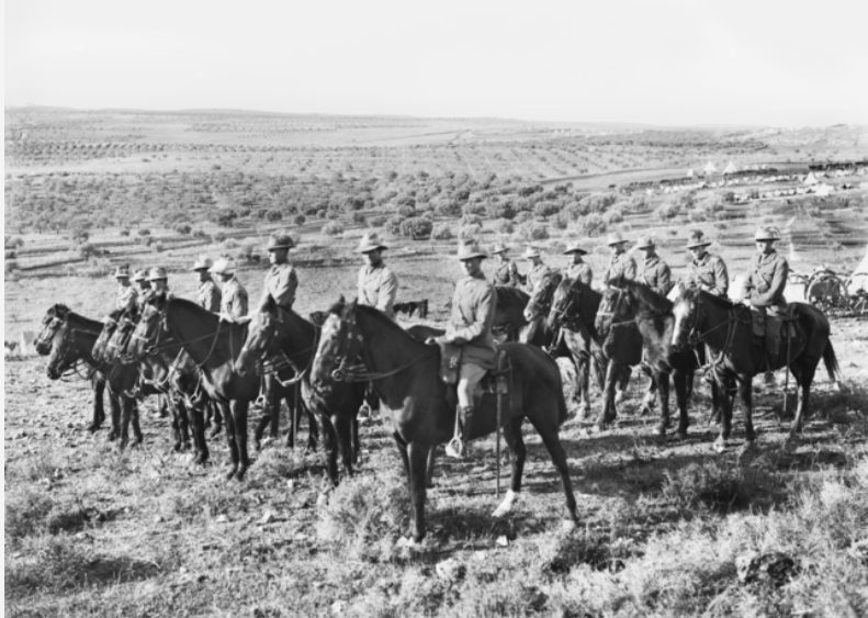 'Unidentified officers of the 11th Australian Light Horse Regiment on parade.
9th December 1918. Zgharta, Lebanon.'
AWM