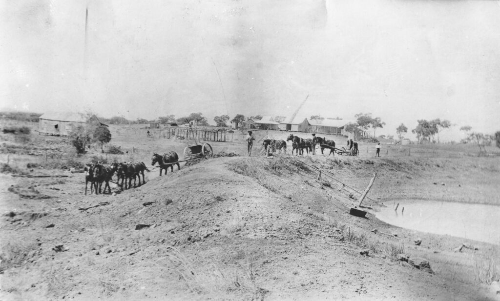 'Tank sinking at Donor's Hill Homestead, Gulf Country. 1920's.' State Library Qld