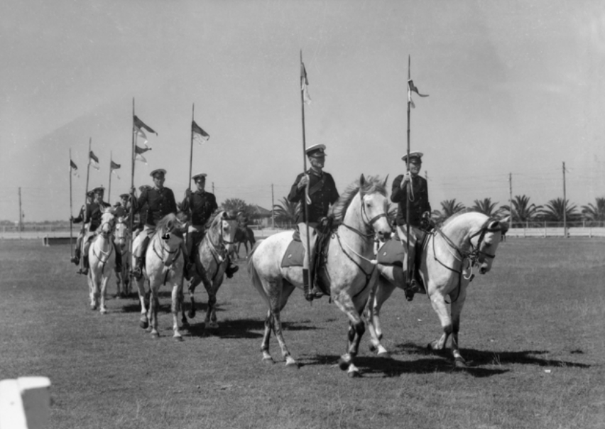 Perth W.A. 7th November 1942. Police in a parade at Gloucester Park, part of a pageant to help raise 1,000,000,000 pounds for the austerity fund.
AWM