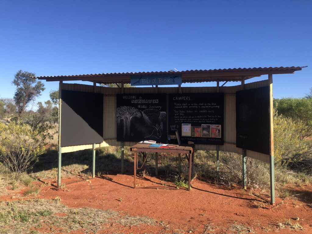 Information 'Bird Box' at Newhaven Wildlife Conservancy NT